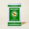 Brothers Ultra Premium Dog Food package on a beige background