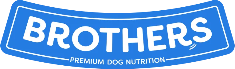 Brothers Premium Dog Nutrition logo with blue border and white text