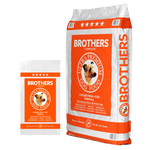 Brothers Ultra Premium Dog Food packaging on a white background