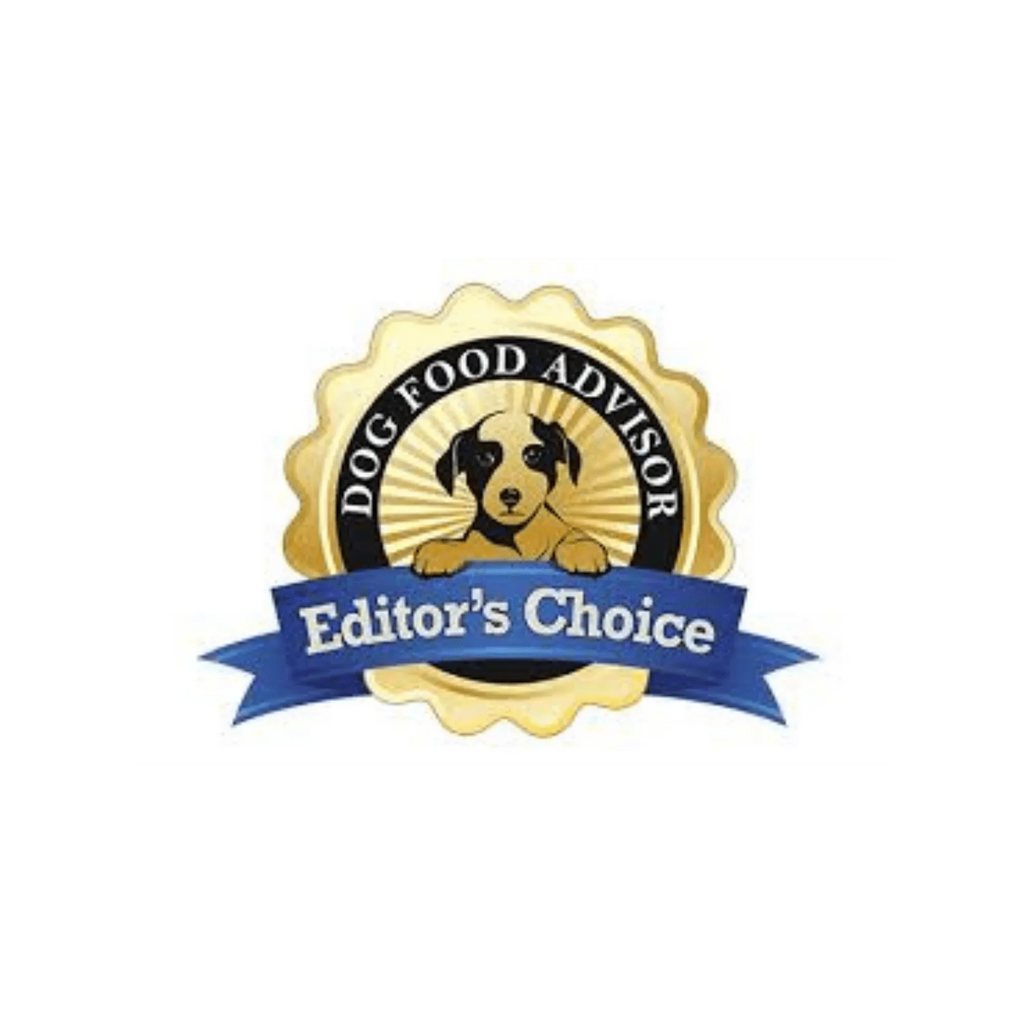 Dog Food Advisor Editor's Choice badge on a white background