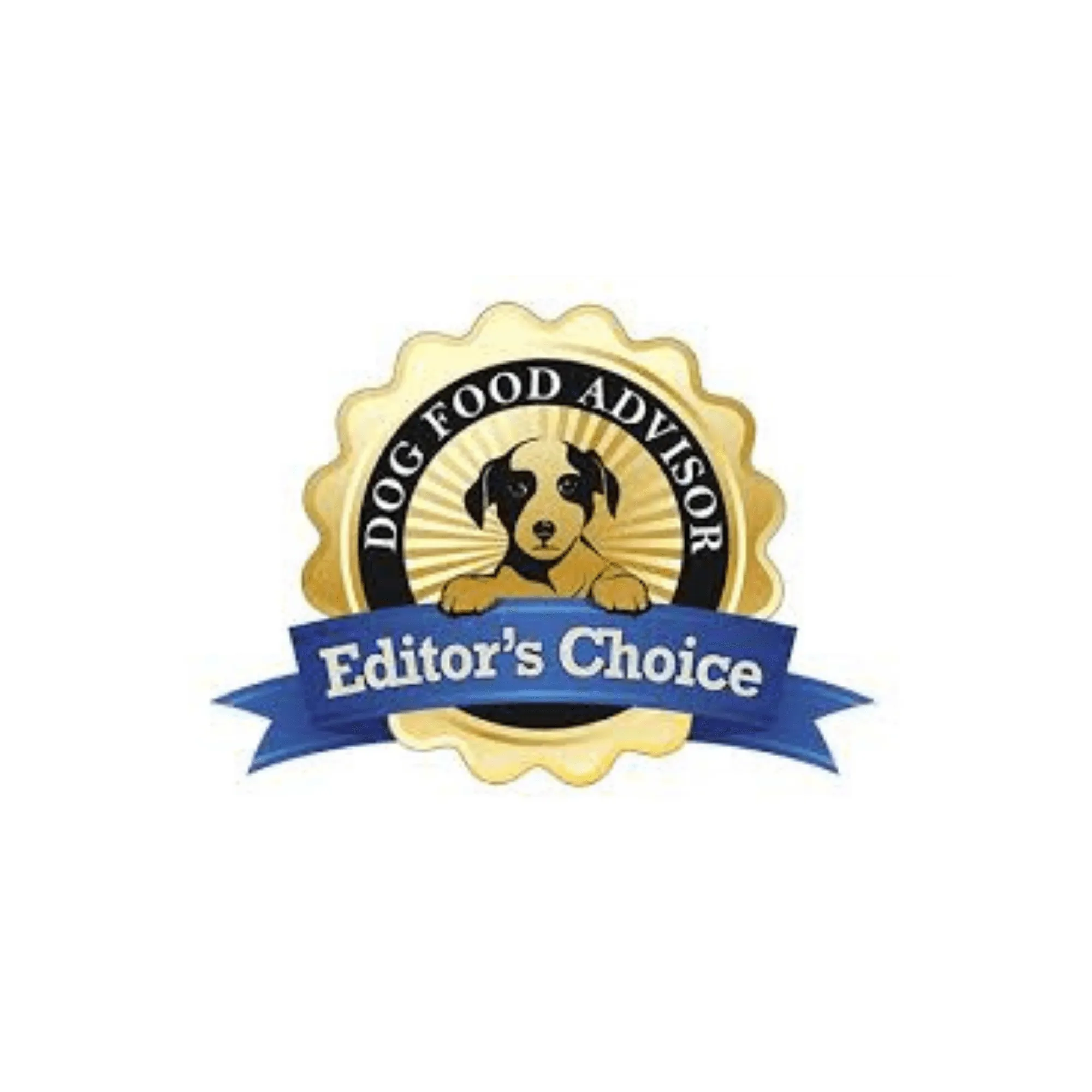 Dog Food Advisor Editor's Choice badge on a white background
