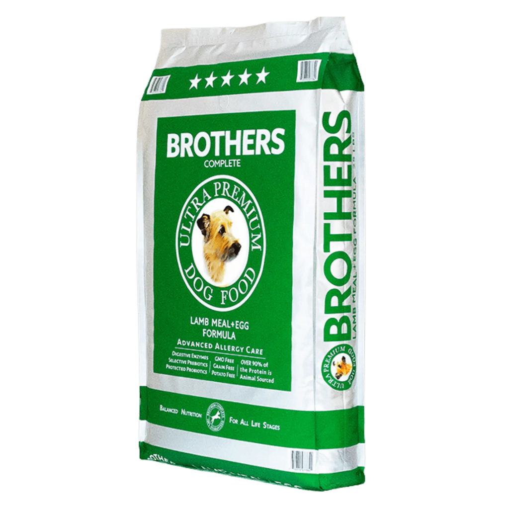 Brothers Ultra Premium Dog Food bag on a white background