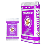 Two packages of Brothers Ultra Premium Dog Food on a white background