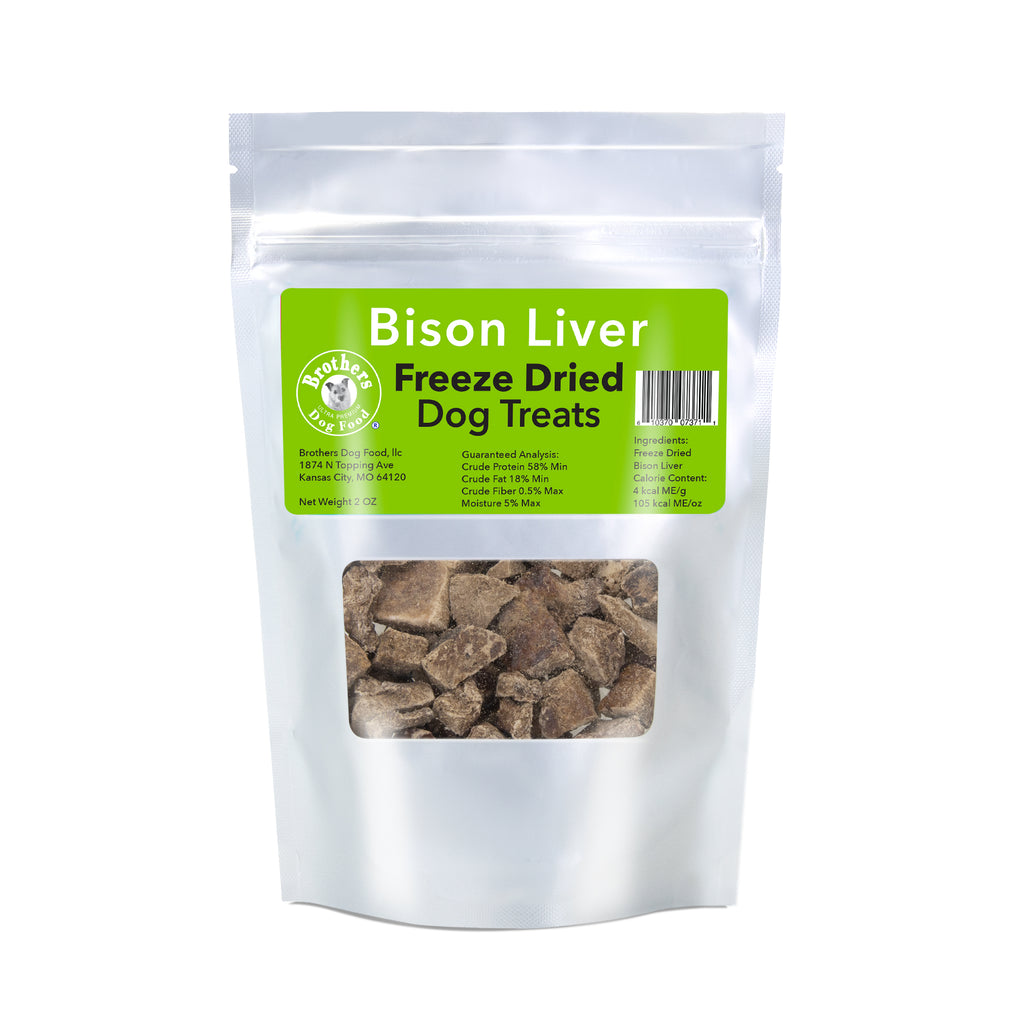  360 Pet Nutrition Freeze Dried Bison Liver Raw Single  Ingredient Treats, Made in The USA, 4 Ounce (Bison Liver) : Pet Supplies